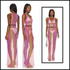 Beach Bunny Payton Maxi Dress - Dusk Sky SZ L $198